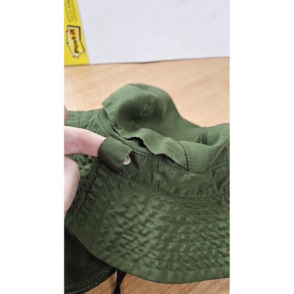 Red Head Hat Boonie Bucket Men/Women One Size Green Neck Flap Sun Hiking Fishing - Picture 8 of 11